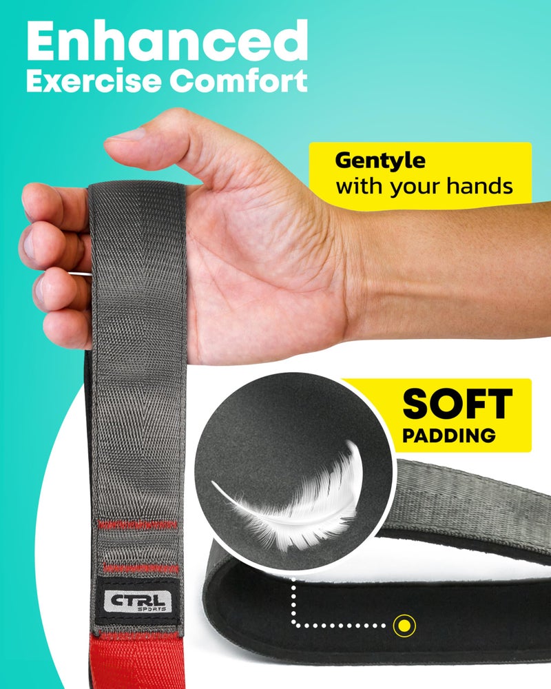 CTRL SPORTS Stretching Strap with Loops - Non Elastic Stretch Band for Physical Therapy, Yoga Strap for Stretching Equipment, Stretch Bands for Exercise and Flexibility - Fascia, Hamstring & Leg Stretcher Belt - Image 3